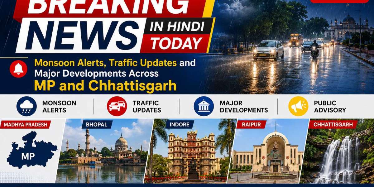 Breaking News in Hindi Today: Monsoon Alerts, Traffic Updates and Major Developments Across MP and Chhattisgarh